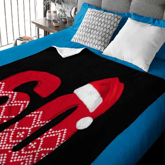 Happy 60th Christmas Birthday - Number Sixty Baby Blankets