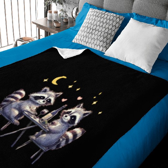 Raccoon Romance Baby Blankets