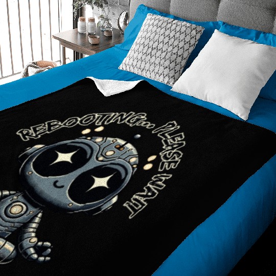 Meditative Robot Baby Blankets