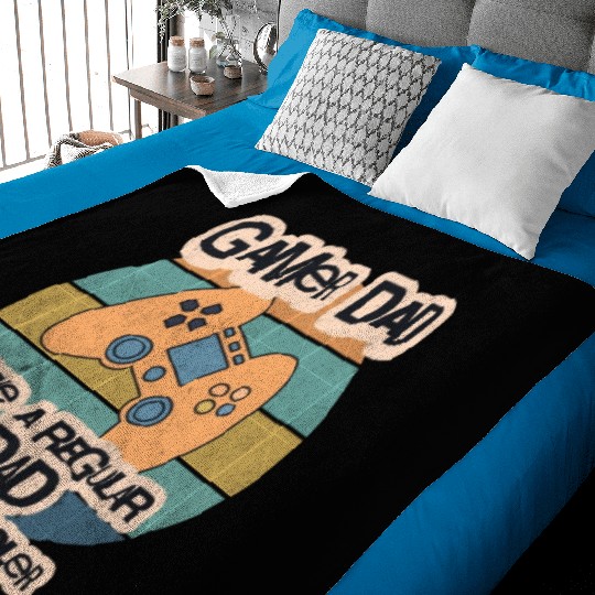 Cool Retro Gamer Dad Baby Blankets