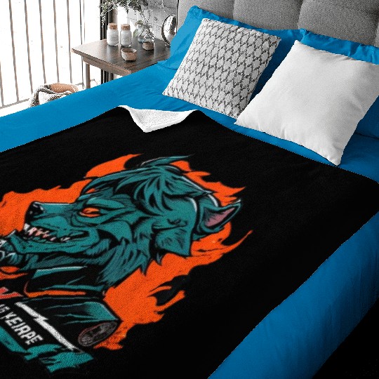 green Werewolf style Baby Blankets