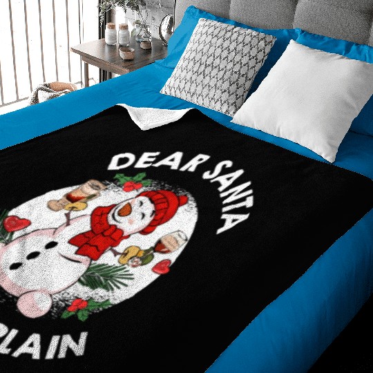 Schneemann Dear Santa I can Explain Funny Baby Blankets