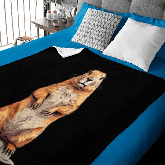 Groundhog Marmot for a Marmot lover groundhog fan Baby Blankets