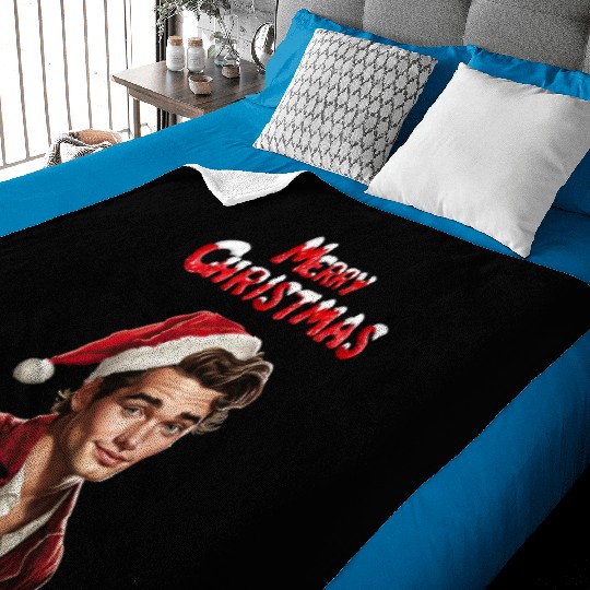 Merry Christmas Nice Cute Attractive Handsome Man Baby Blankets