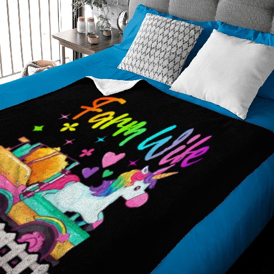 Female Farmer Farming Girl Baby Blankets