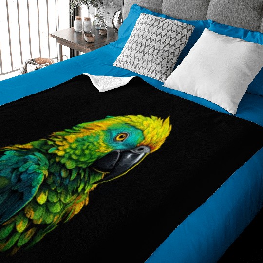 Macaw Parrot for a Bird Lover Animal Lover Baby Blankets