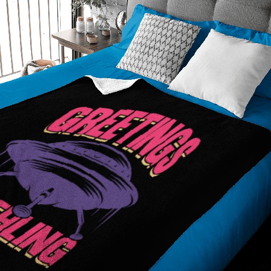 Alien, Aliens, UFO, UAP, Space Unknown Flight Baby Blankets