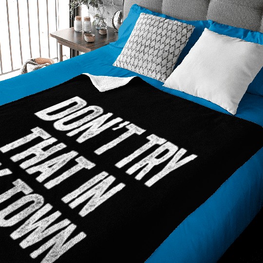 Try That In A Small Town American Flag Eagle Baby Blankets