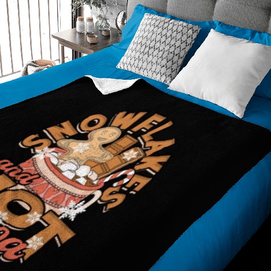 Snowflakes and Hot Cocoa - Snow Baby Blankets