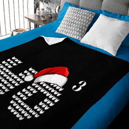 HO HO HO Christmas Funny Santa Baby Blankets