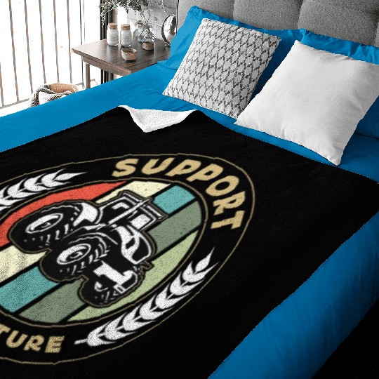 Harvester Support Agriculture Farming Life Farmer Baby Blankets