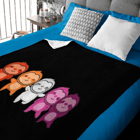 Lesbian Flag Pride Month Lgbtq Lesbian Sloth Baby Blankets