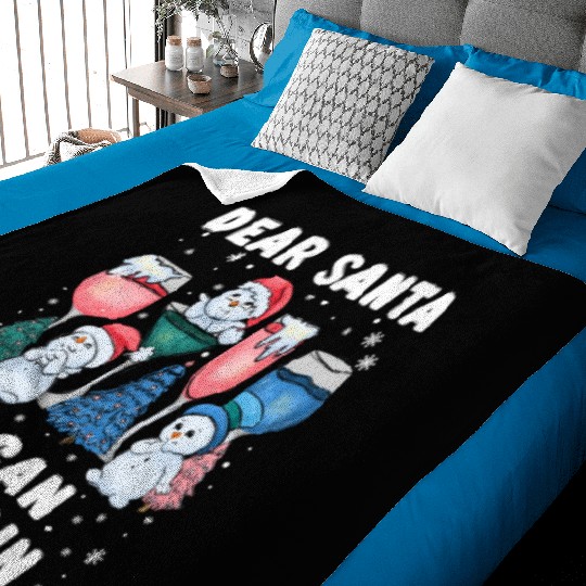 Schneemann Dear Santa I can Explain Funny Baby Blankets