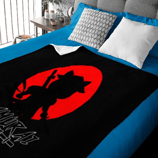 Samurai Cat Baby Blankets