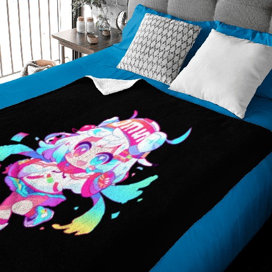 Cute Cartoon Girl Baby Blankets