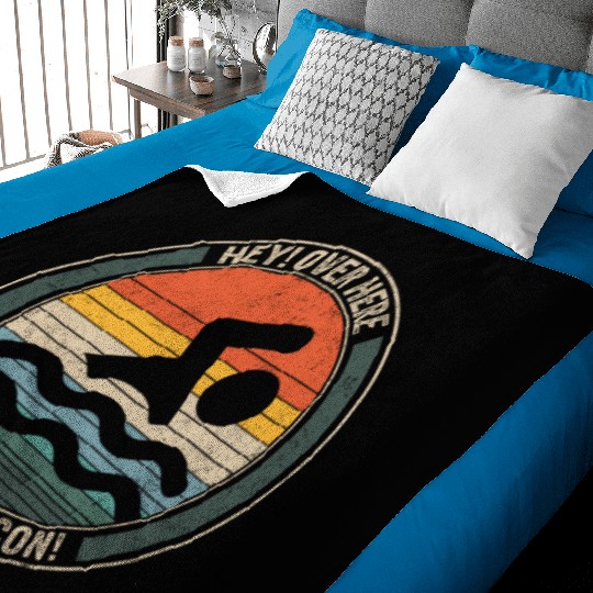 Swimming Baby Blankets, Hey Over Here I Found Bacon Baby Blankets,