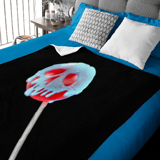 Poison Apple Halloween Candy Lollipop Baby Blankets