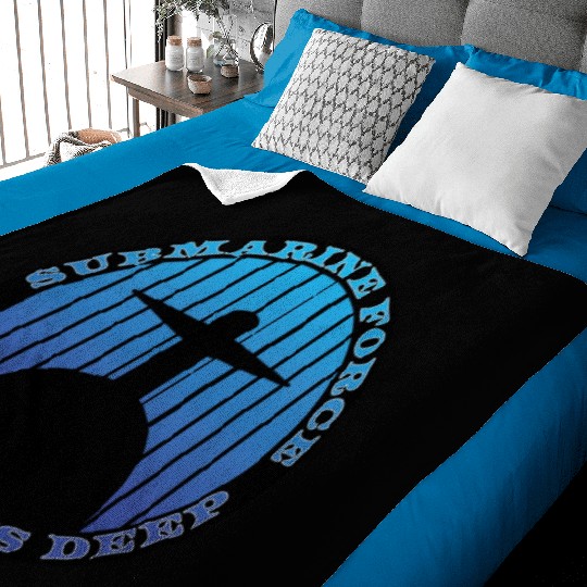 Submarine Force Pride Runs Deep Ocean Blue Baby Blankets