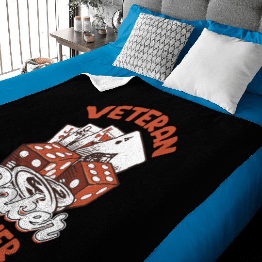 Veteran Poker Player Holdem Dealer Blackjack Baby Blankets