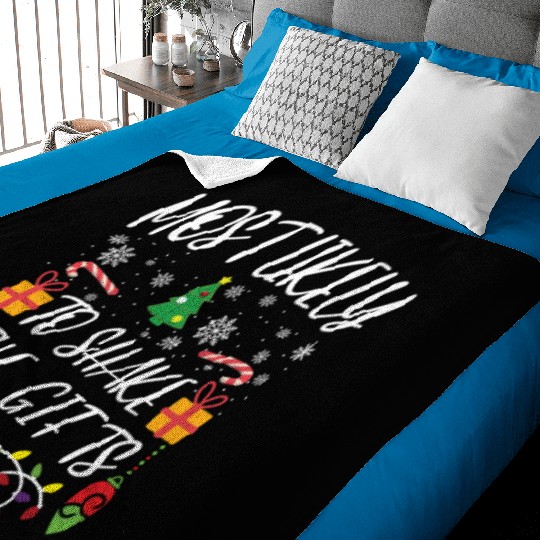 Most likely to Christmas Family Matching Baby Blankets