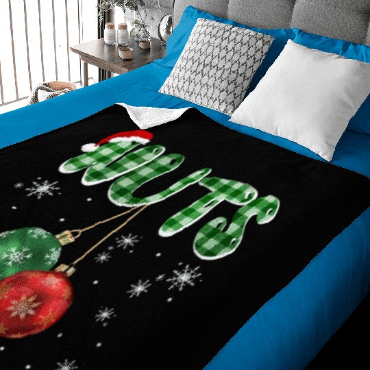Chest Nuts Christmas Funny Couple Matching Baby Blankets