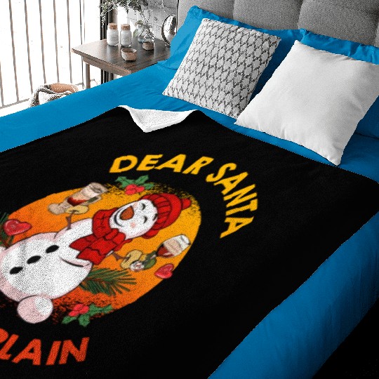 Schneemann Dear Santa I can Explain Funny Baby Blankets
