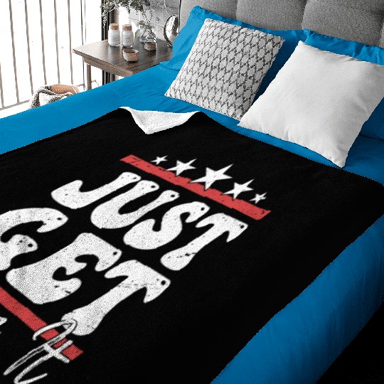 Just Get Over It Riding Girl Horseback Baby Blankets