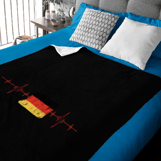 Germany Flag Heartbeat Baby Blankets