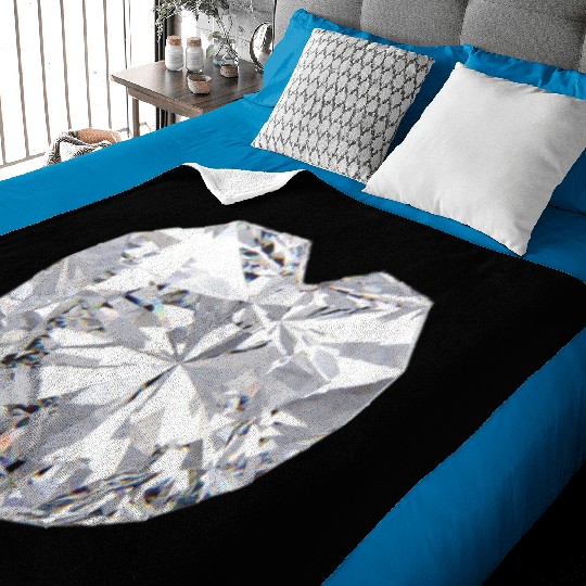 Diamond Heart Gem Jewelry Baby Blankets
