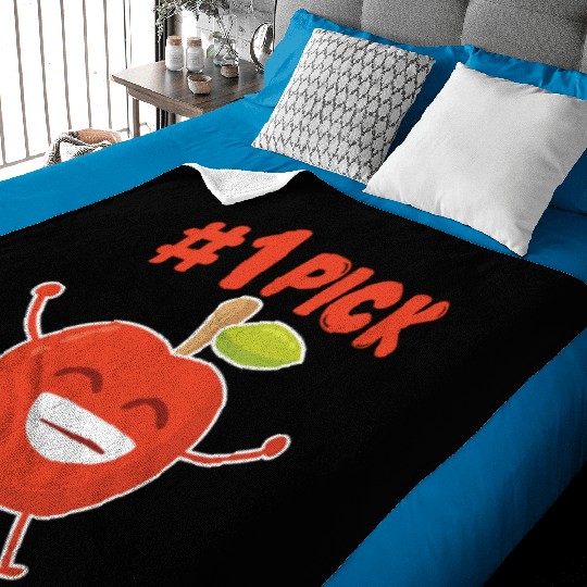 Apple Number 1 Pick Apple Orchard Apple Picking Baby Blankets