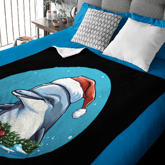 Dolphin Christmas Baby Blankets