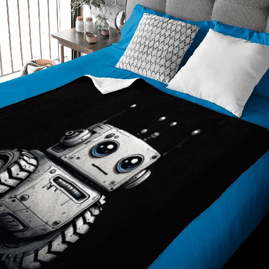 Robot with off-road tires Baby Blankets