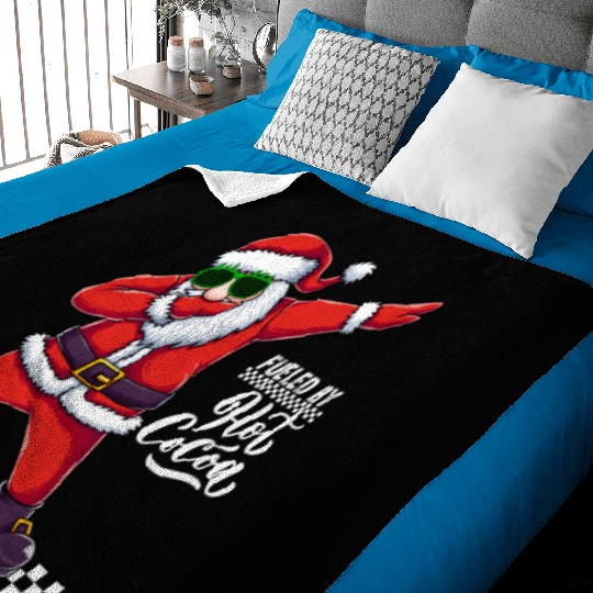 Fueled by Hot Cocoa, dabbing Santa Baby Blankets