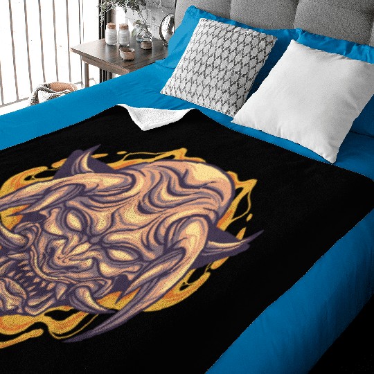 horned devil Baby Blankets