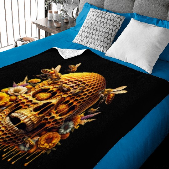 Sweet Life Skull Baby Blankets Honeycomb Haven Bumblebee