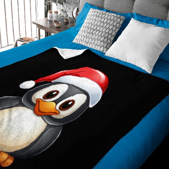 Penguins Christmas Baby Blankets