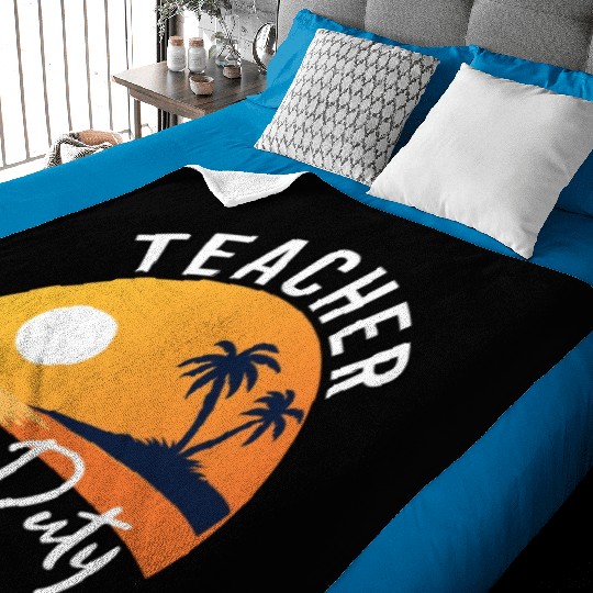 Teacher off Duty-Yellow Baby Blankets