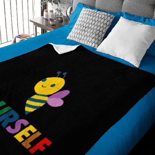 Bee Yourself Lesbeean Lesbian Baby Blankets