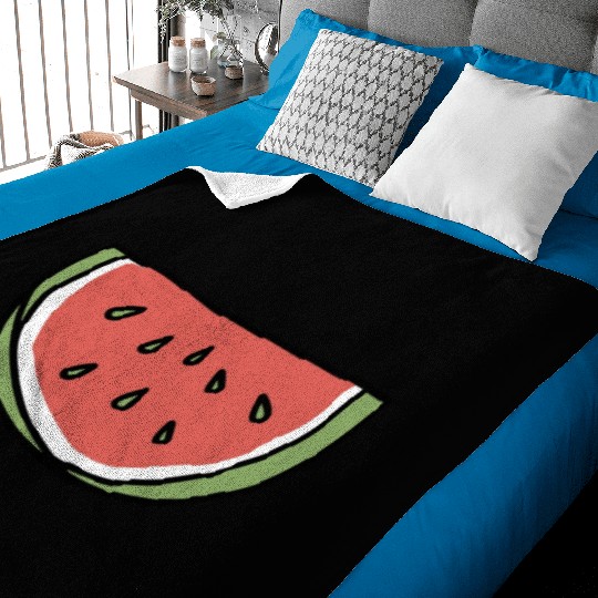 Fresh Slice Watermelon Lover Baby Blankets
