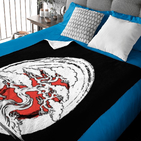 Bonsai Tree In Japanese Zen Buddhist Enso Circle T Baby Blankets