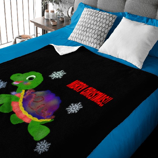 "Tinsel the Turtle" (Snowflake Snuggliezz) Baby Blankets