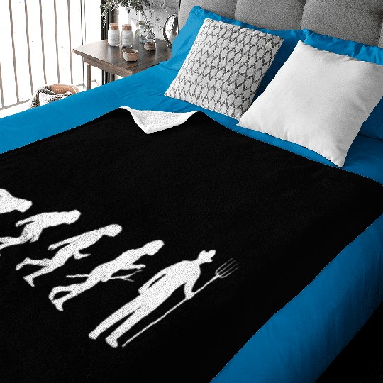 Farmer Evolution Of Farmer Funny Farming Baby Blankets