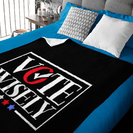 Vote Wisely Patriotic American Voter Voting Vote Baby Blankets