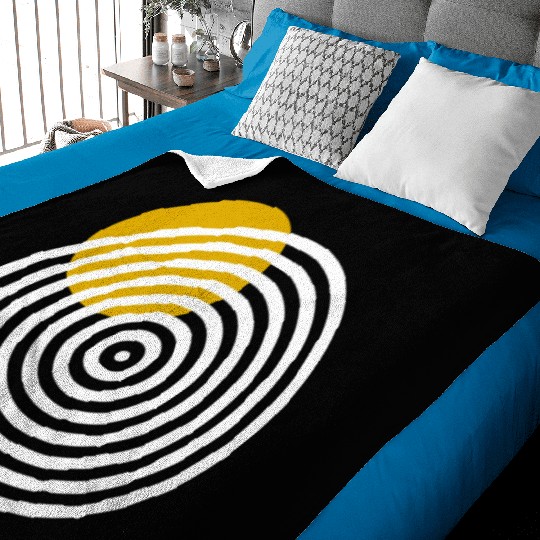 homelon yellow dot invert Baby Blankets