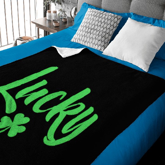 Lucky Shamrock Saint Patricks Day St Pattys St Pad Baby Blankets