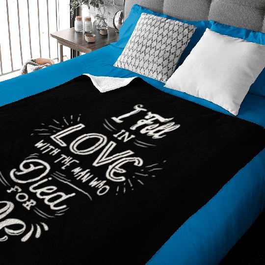 Love Found in Sacrifice - Christian Quote Baby Blankets