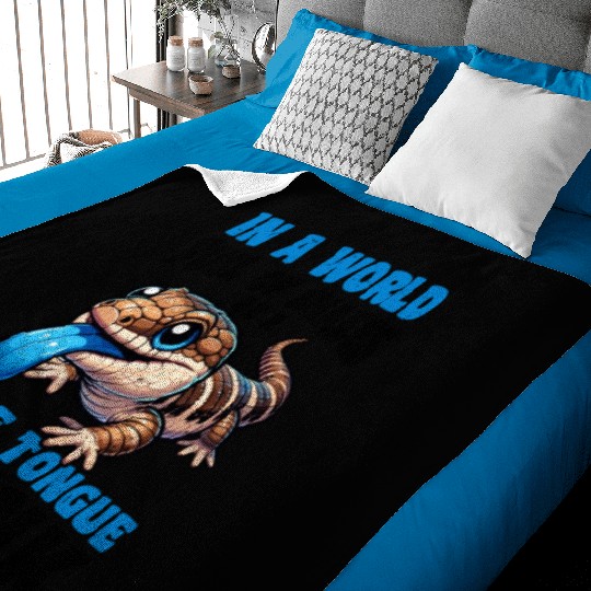 Lizard Collector Reptile Lover Blue Tongue Skink Baby Blankets
