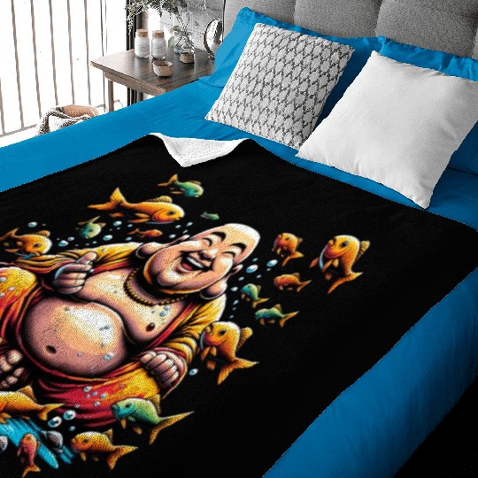 Buddhism and Underwater World - Peaceful Diving Baby Blankets