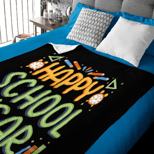 Happy School Year Back To School Baby Blankets