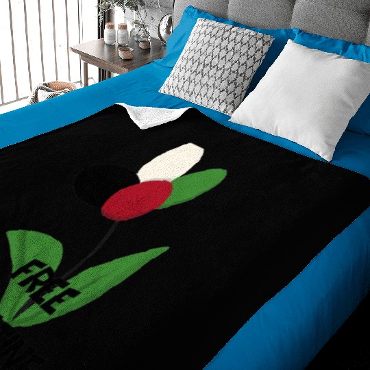 Free Palestine,Flag-colored rose ,watermelon color Baby Blankets